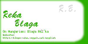 reka blaga business card